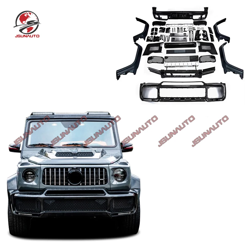 

For Benz G Class 2008-2018 w463 Modify to 2022 G800 W464 B Style Front Bumper Rear Bumper Fender Arches Engine Cover Body Kit