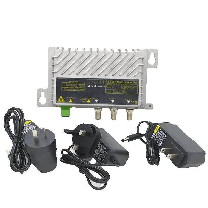 FTTB Node CATV WDM Optical Receiver Optical Control AGC Ultra-low Receiv -23dBm High Level Output US,UK.EU,AU Power Supply