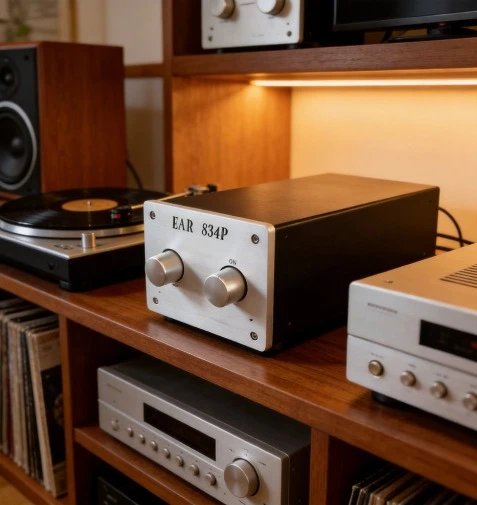 

EAR834 MM Phono Preamp Rectifier Class Amp 12AX7 6X4 HiFi Вакуумно-ламповое стерео аудиооборудование