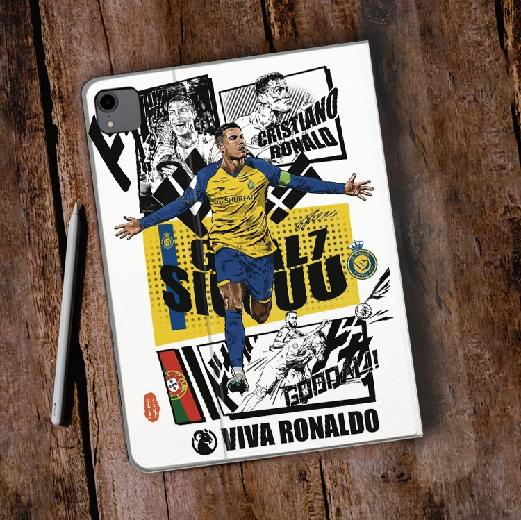 Football Superstar R-Ronaldo Case For iPad 10.2 7th 8th Air 1 2 3 Mini 2 3 5 Case Luxury Silicone For iPad Air 4 iPad Pro11 Case