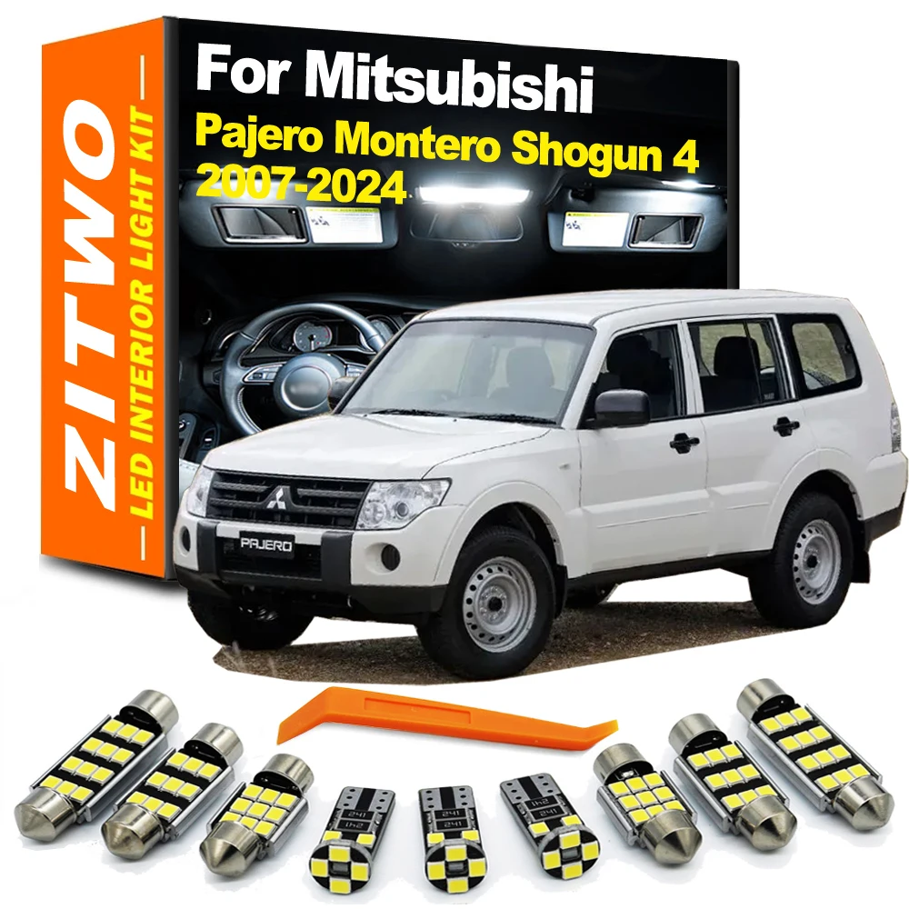 ZITWO 15Pcs For Mitsubishi Pajero Montero Shogun 4 V80 V93 V97 V98 2007-2024 Canbus LED Interior Plate Light Kit Car Led Bulbs