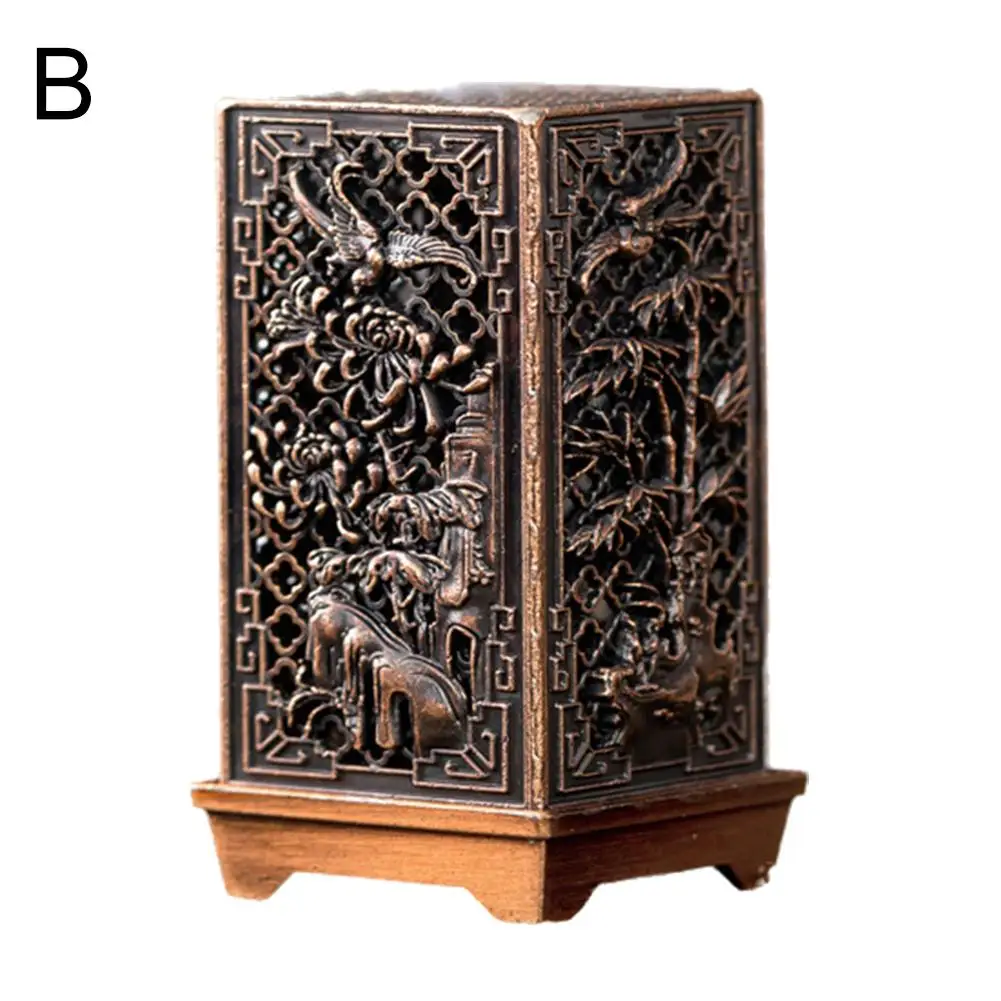 مربع عمودي البخور الصغيرة Xiangyun سبيكة زخرفة الصينية حامل الروائح البخور المنزل S البخور البرقوق I I6t5