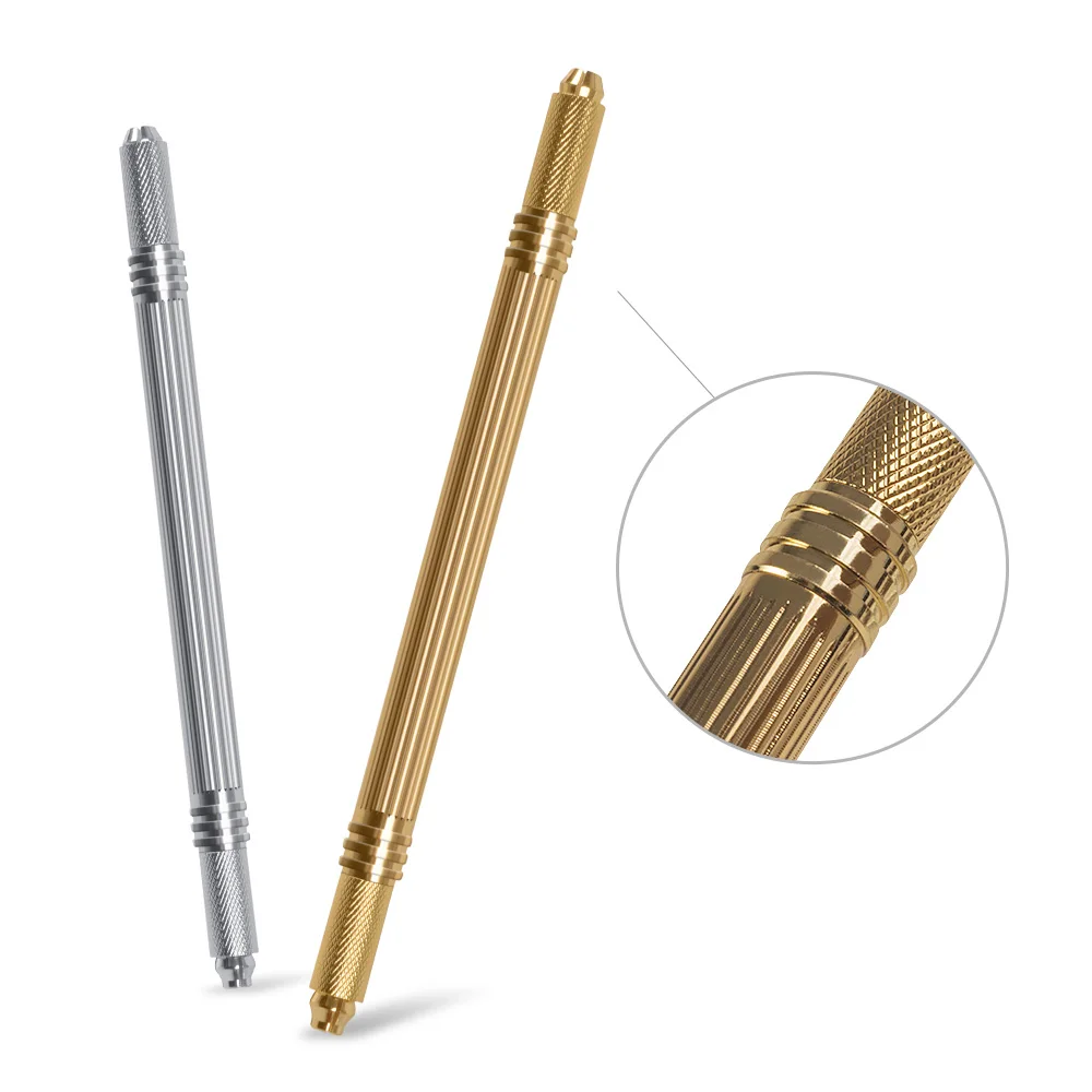 Double head tattoo pen  microblading eyebrow pen metal microblading pen eyebrow pen  permanent makeup machine tattoo pen