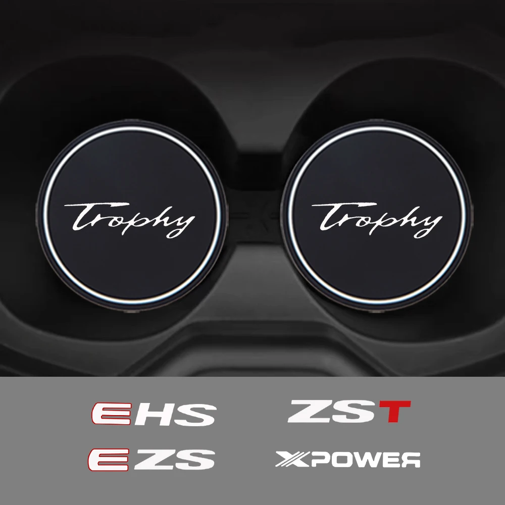 

2Pcs Car Coaster Water Cup Bottle Holder Anti-slip Pad Mat Silica Gel Decoration For MG EHS EZS Trophy XPower ZST
