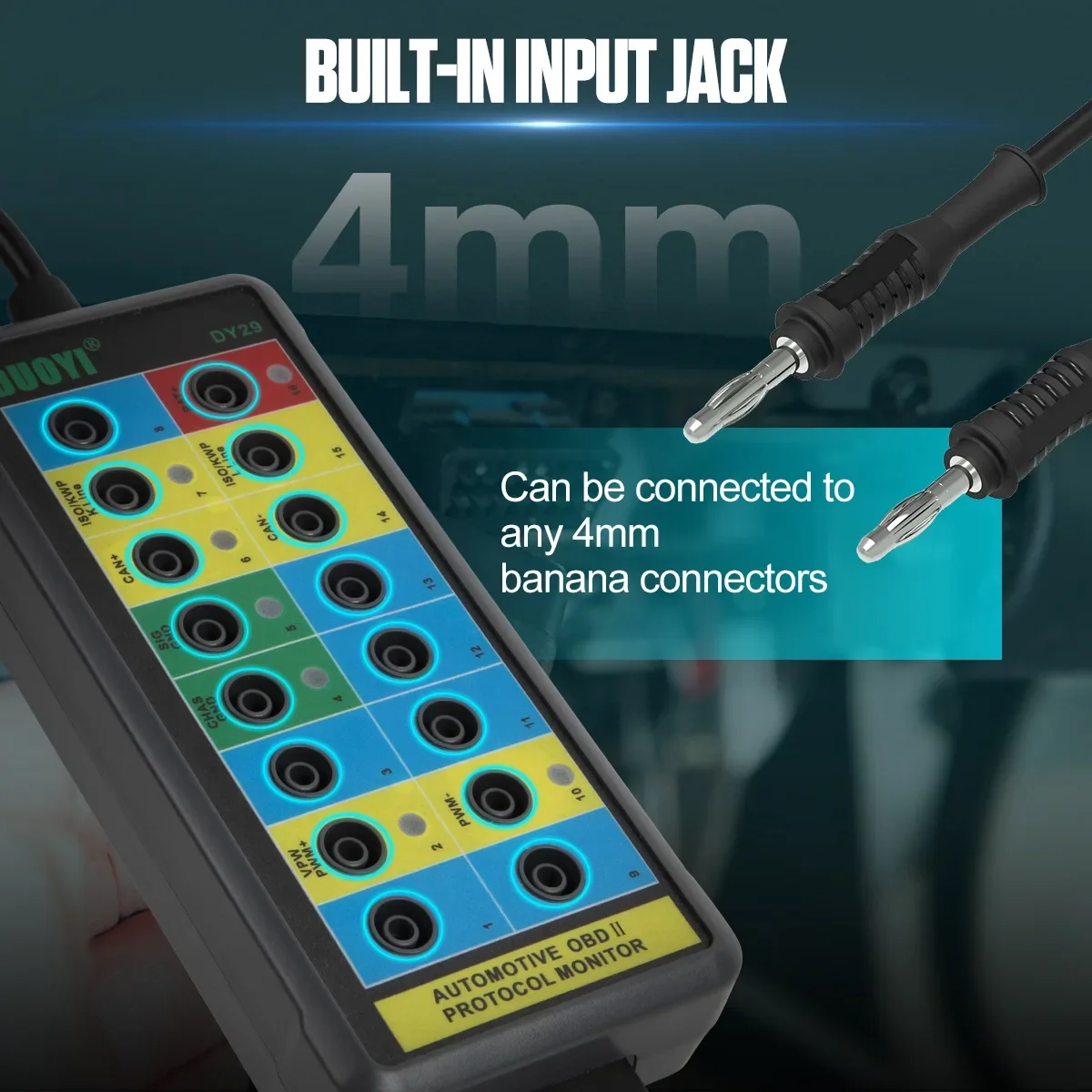 DUOYI DY29 samochodowy wykrywacz protokołów diagnostycznych Tester Auto Car Obd2 Breakout Break Out Box pojazd OBDII interfejs monitora