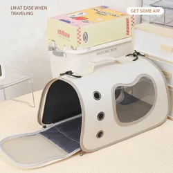 Cat Bag Portable Dog Tote Bag Breathable Dog Backpack Carrier Small Dog Foldable Cat Carrier Large Space Travel Transport Bag