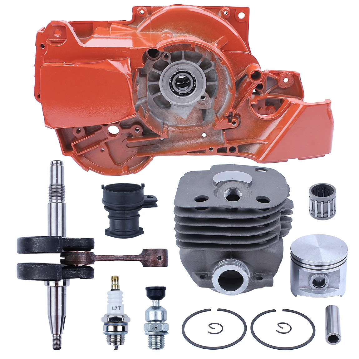 Virabrequim Kit 50 mm Cilindro para Husqvarna 362 365 371 372 Motosserra Anéis de Pistão Rolamento Agulha Spark Plug Peças