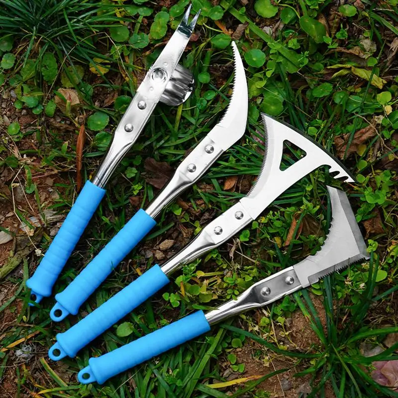 Hand Weeder Tool Stainless Steel Manual Weeder Garden Outdoor Hand Weeding Tool Multifunctional Grass Sickle Puller Weeding Tool