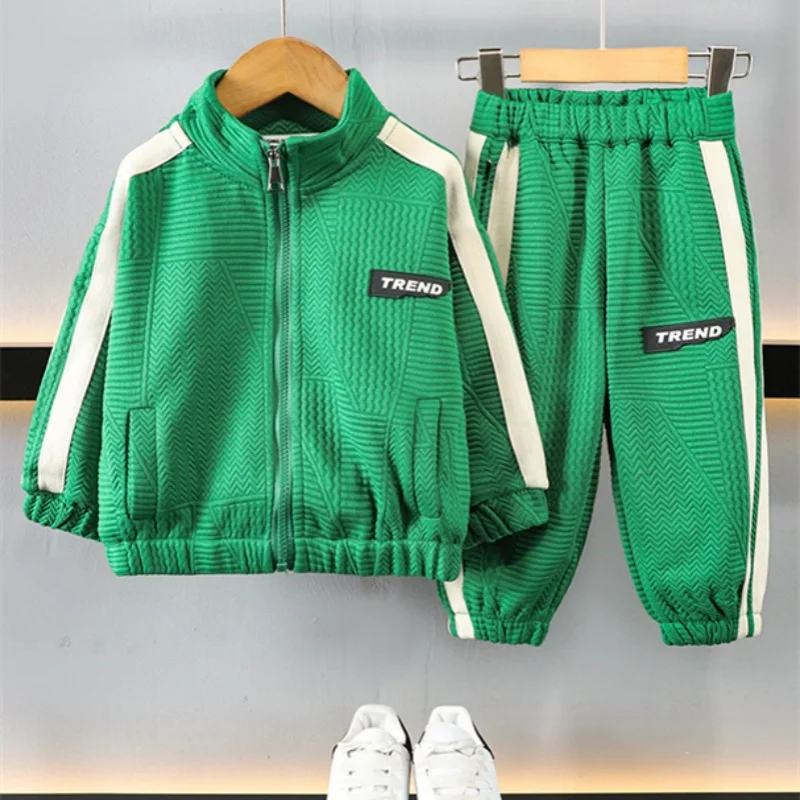 Boys Coat +Pants Kids Suits 2PCS/Set Cotton 2025 Graceful Spring Autumn Cotton High Quality Christmas Gift Children Clothing