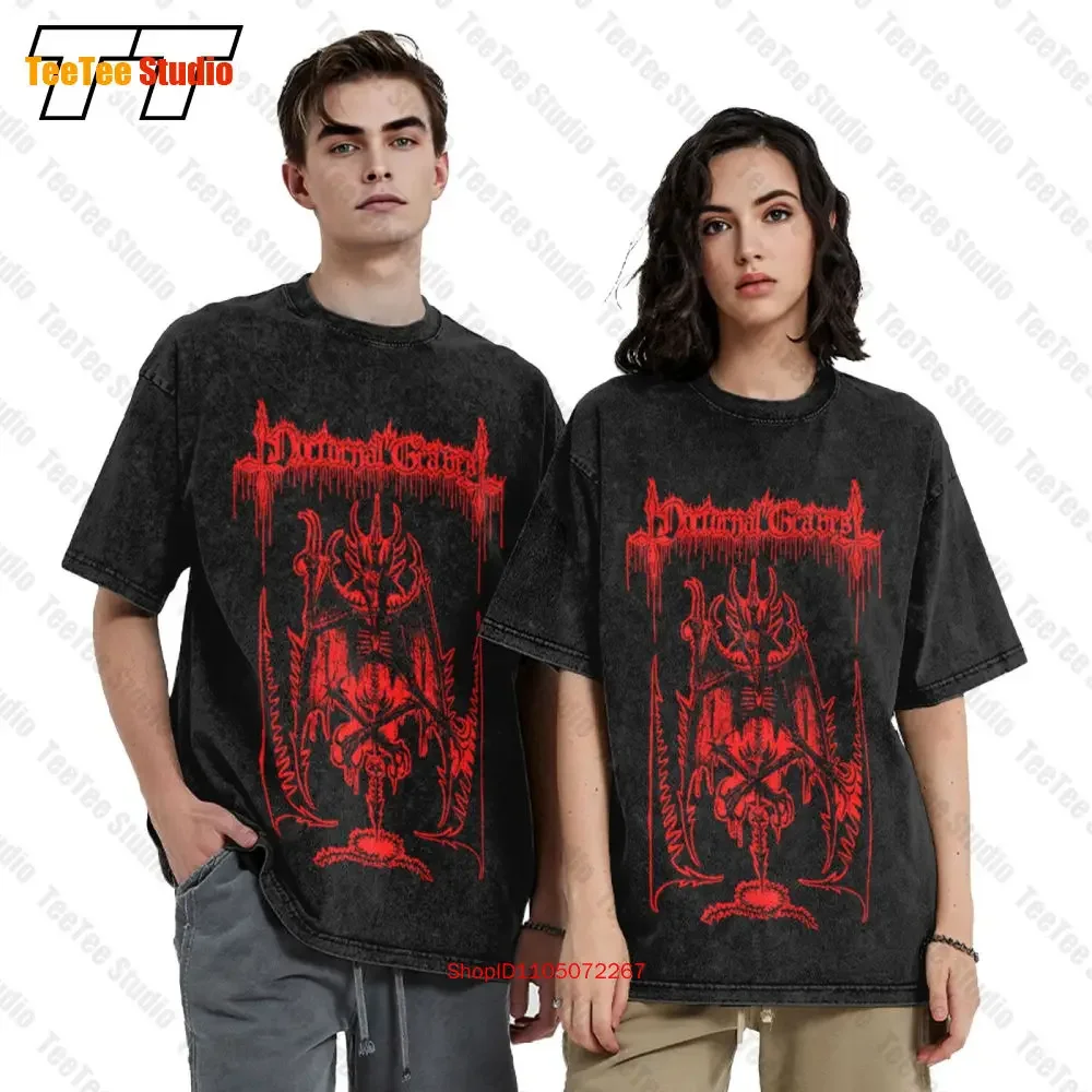 Nocturnal Graves 'Long Live Death' Red Print Vintage Oversized T-Shirt 2LWH