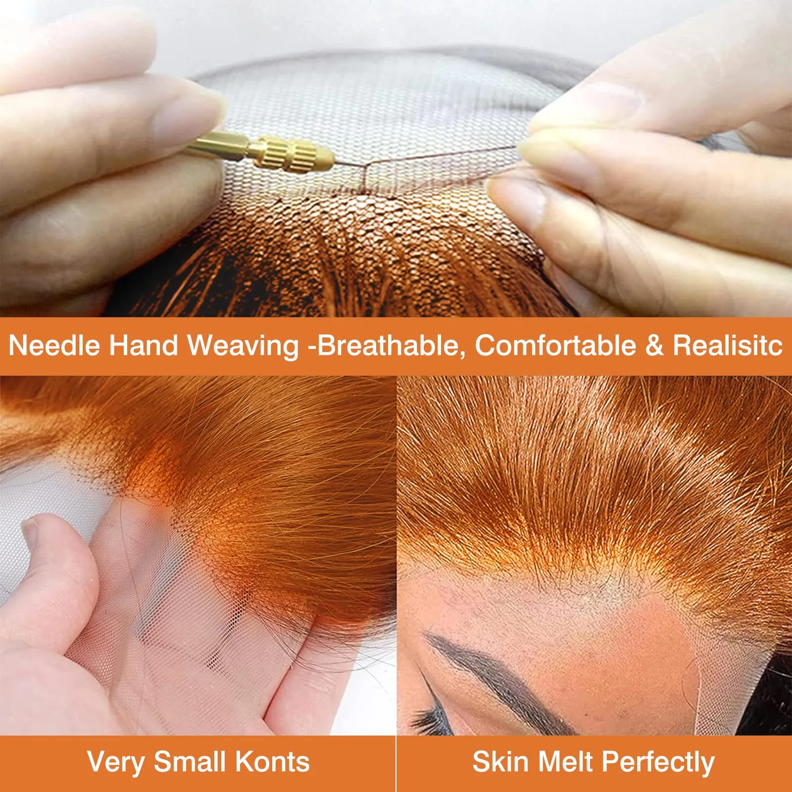 13x4 250% الكثافة الزنجبيل موجة عميقة الدانتيل الجبهة الباروكات شعر الإنسان 30 بوصة الباروكات شعر الإنسان HD الدانتيل الجبهة الباروكات شعر الإنسان النساء السود #5