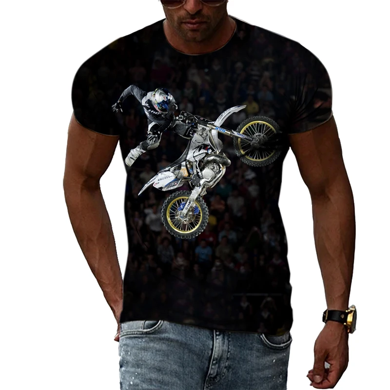 Summer Fasion Cool Style motocross graphic t shirts For Men Casual 3D Print trending products 2022 t-shirts with short sleeves