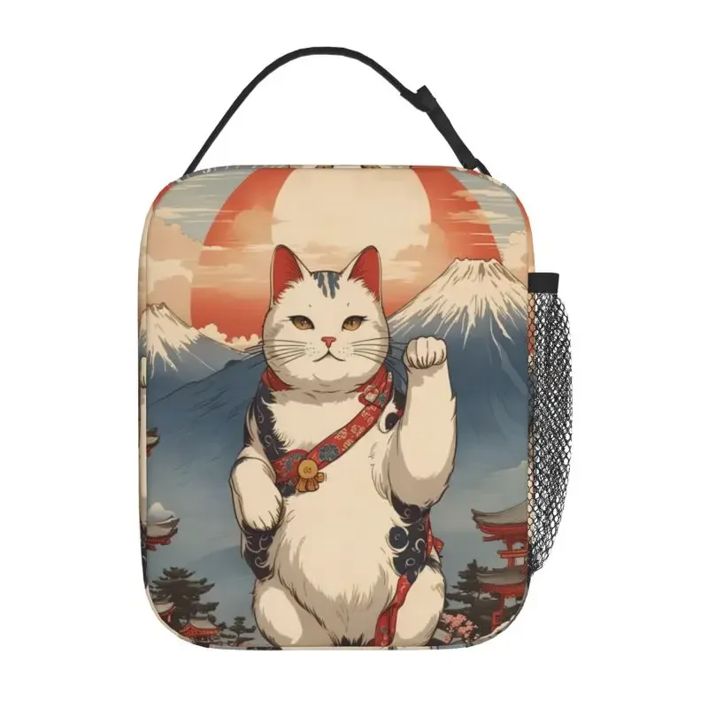 Japanese fortune cat Insulated Thermal Bag Lunch bag Foods Drink Storage Leakproof Picnic Camping Bags Outdoor Box beach