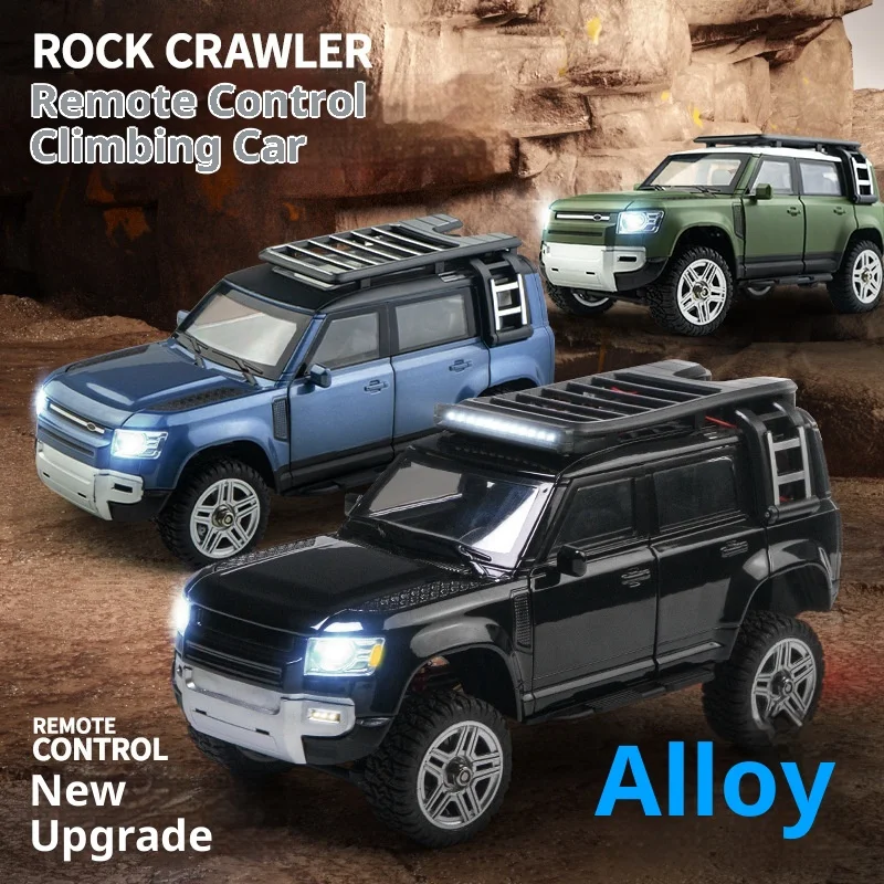 Modèle de chenille de roche télécommandé à proportion complète RC, jouet de décoration en alliage simulé avec amortisseur hydraulique, échelle 1/24