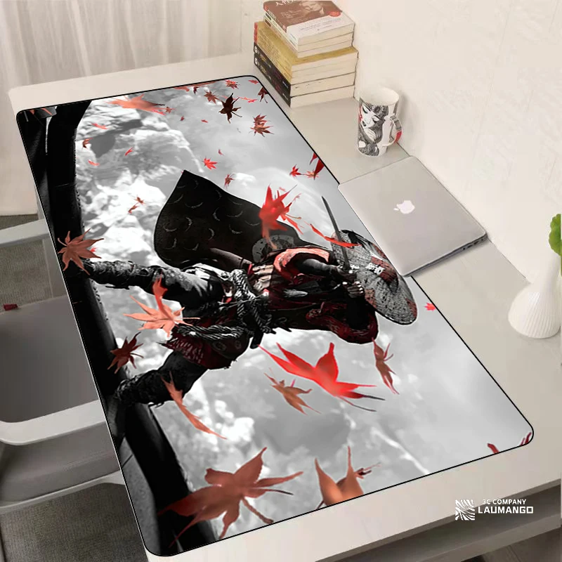 

Ghost of Tsushima Gaming Mouse Pad Company Mausepad Pc Gamer Accessories Anime Carpet Xxl Mousepad 900x400 Desk Protector Stitch