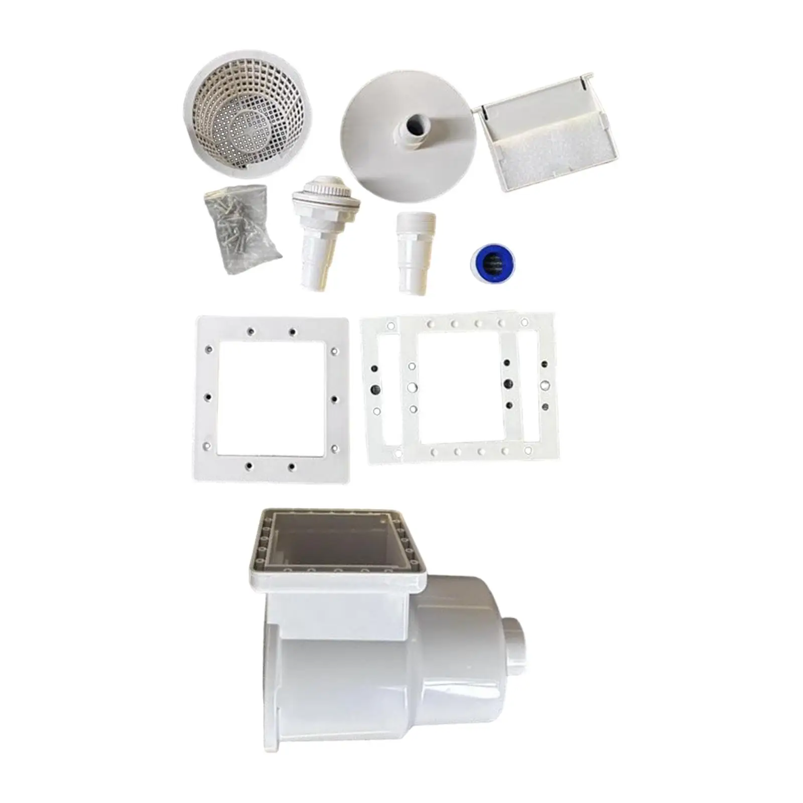 

Pool Skimmer Kit White High Performance Easy to Use Pool Tools Narrow Mouth Skimmer for Swimming Pool Outdoor above Ground Pool