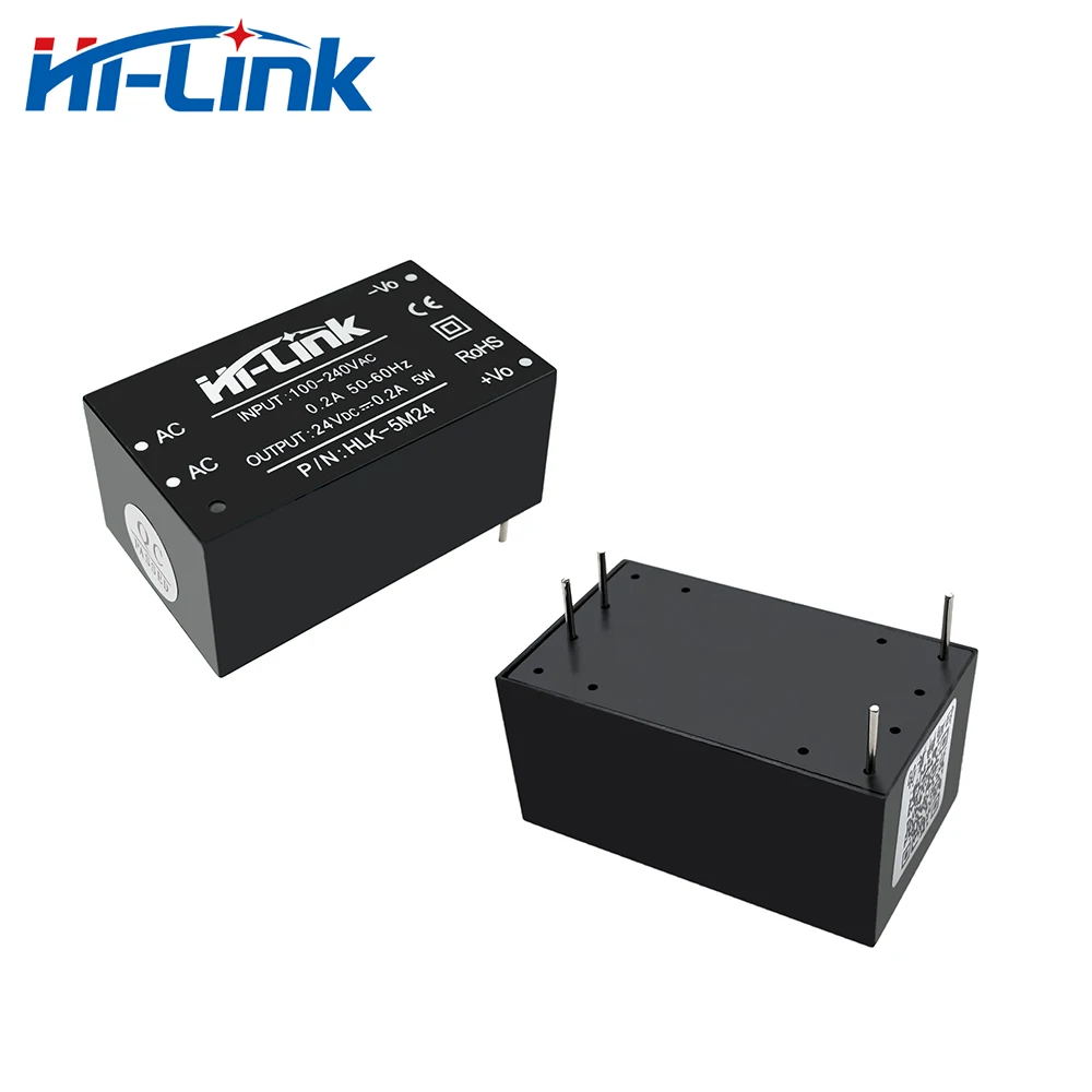 Free Shipping 50pcs Step-Down 5W 24V 100~240V Input Hilink Original HLK-5M24 AC-DC Power Module Supply