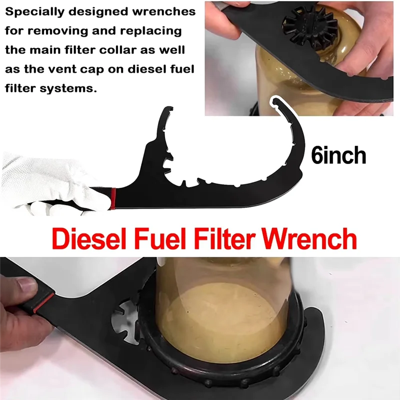 

Diesel Fuel Filter Wrench 61110 6 Inch Oil Filter Removal Tool For Davco Cummins Kenworth Volvo Peterbilt Caterpillar