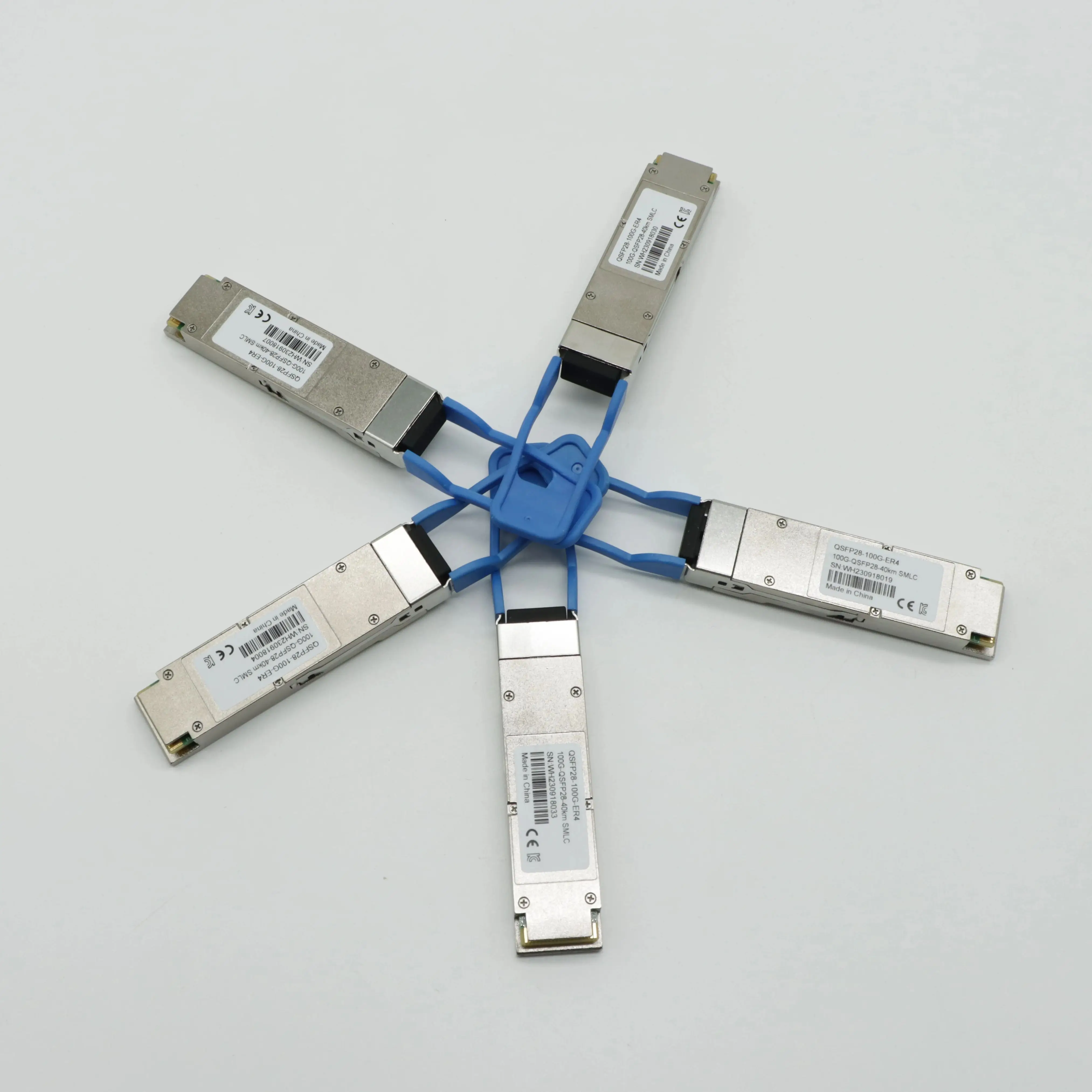 SFP Module 100G LR1 QSFP-28 BIDI 10/20/40KM TX1331nm/RX1291nm PAM4 Single Lambda LC SMF 10km DDM Optical Transceiver Module 10KM
