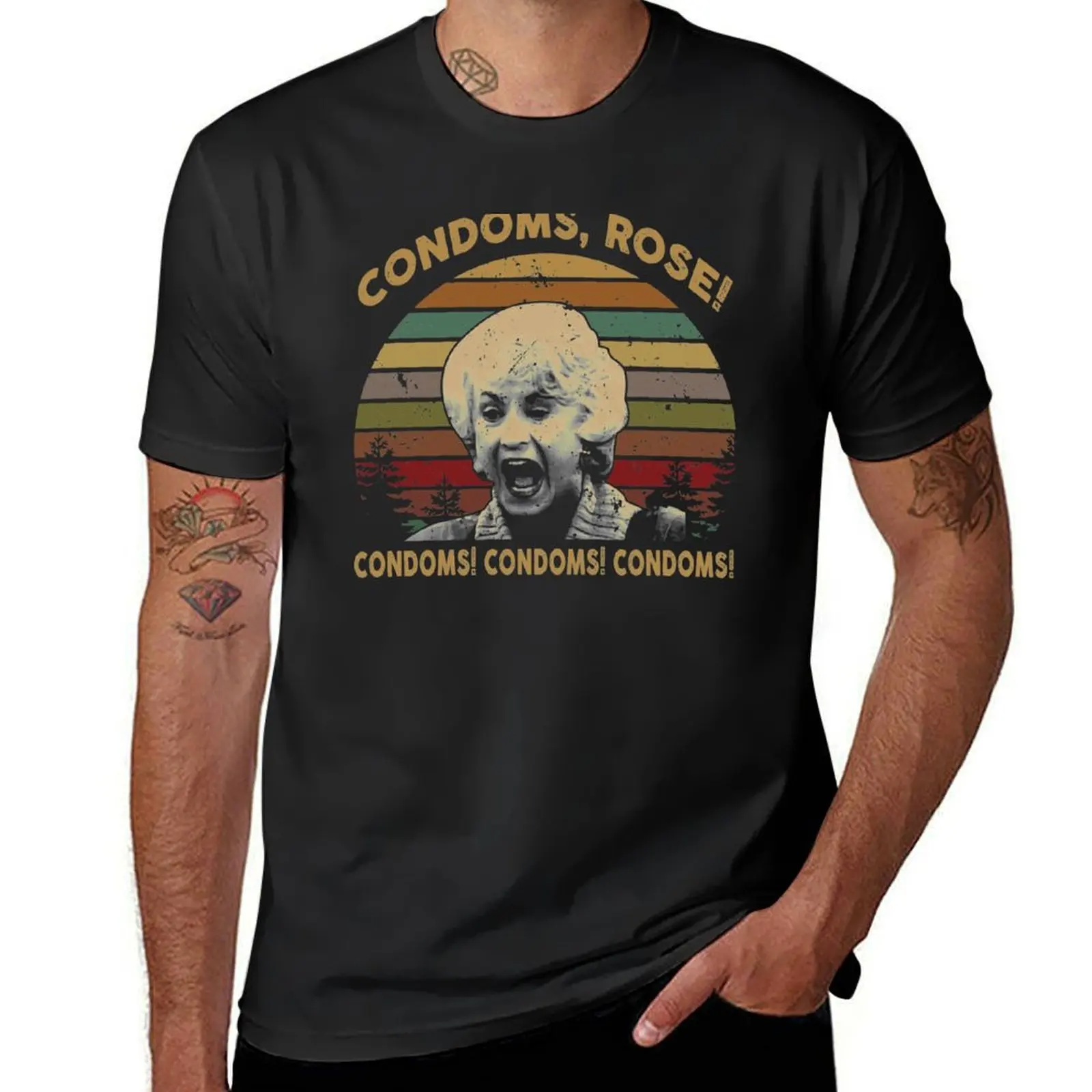 Condoms Rose Condoms Condoms T-Shirt customizeds customs design your own mens clothing