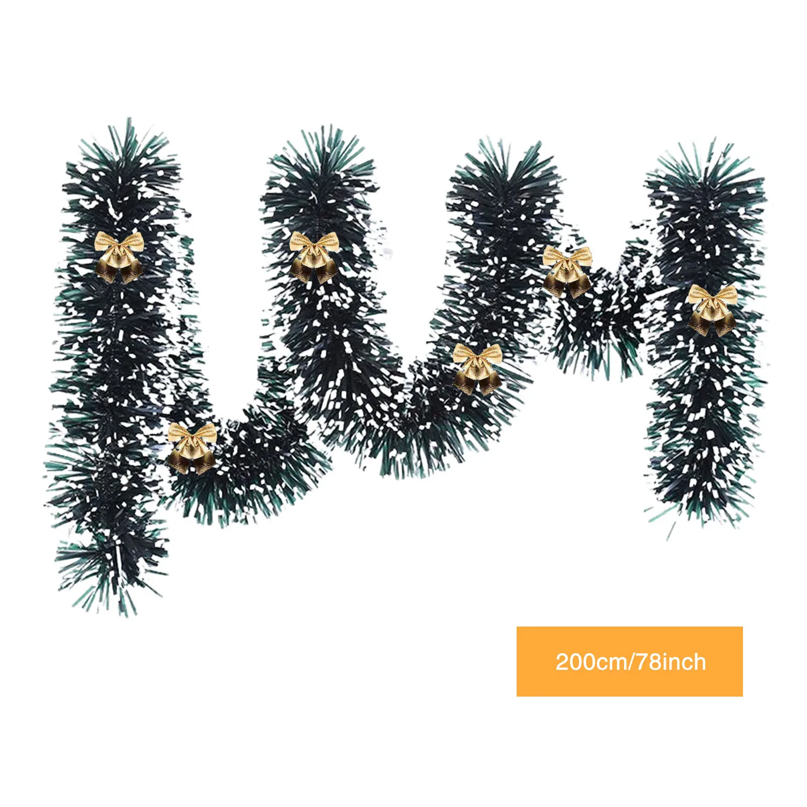 

2m Christmas Tree Decoration Vine Simulated Dark Green White Edge Pine Needle Rattan For Fireplace Garden Tree Decorations 2025