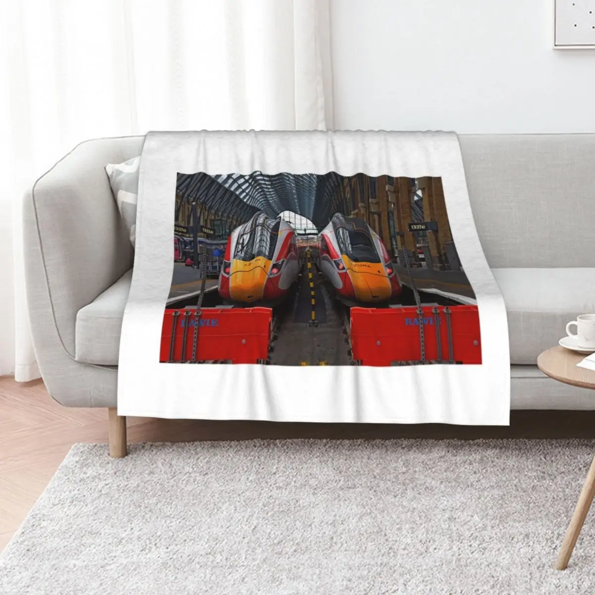 LNER Azuma trains at Kings Cross Throw Blanket Cute Plaid Soft Plaid Extra Large Throw Hair Vintage Moving Blankets
