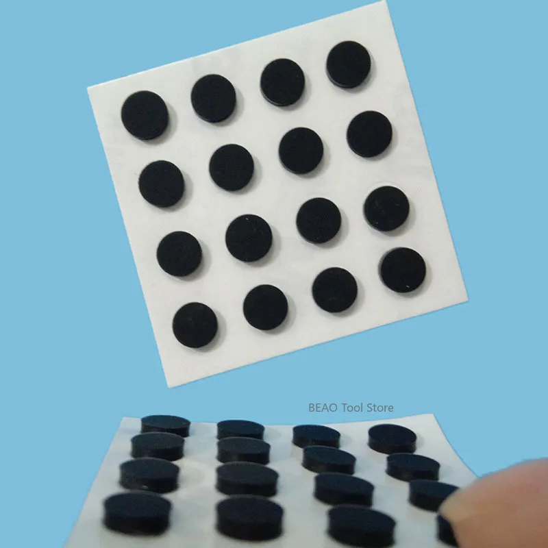 Almohadilla redonda negra para pies, almohadillas de silicona autoadhesivas de un solo lado, estera anticolisión y absorbente de golpes