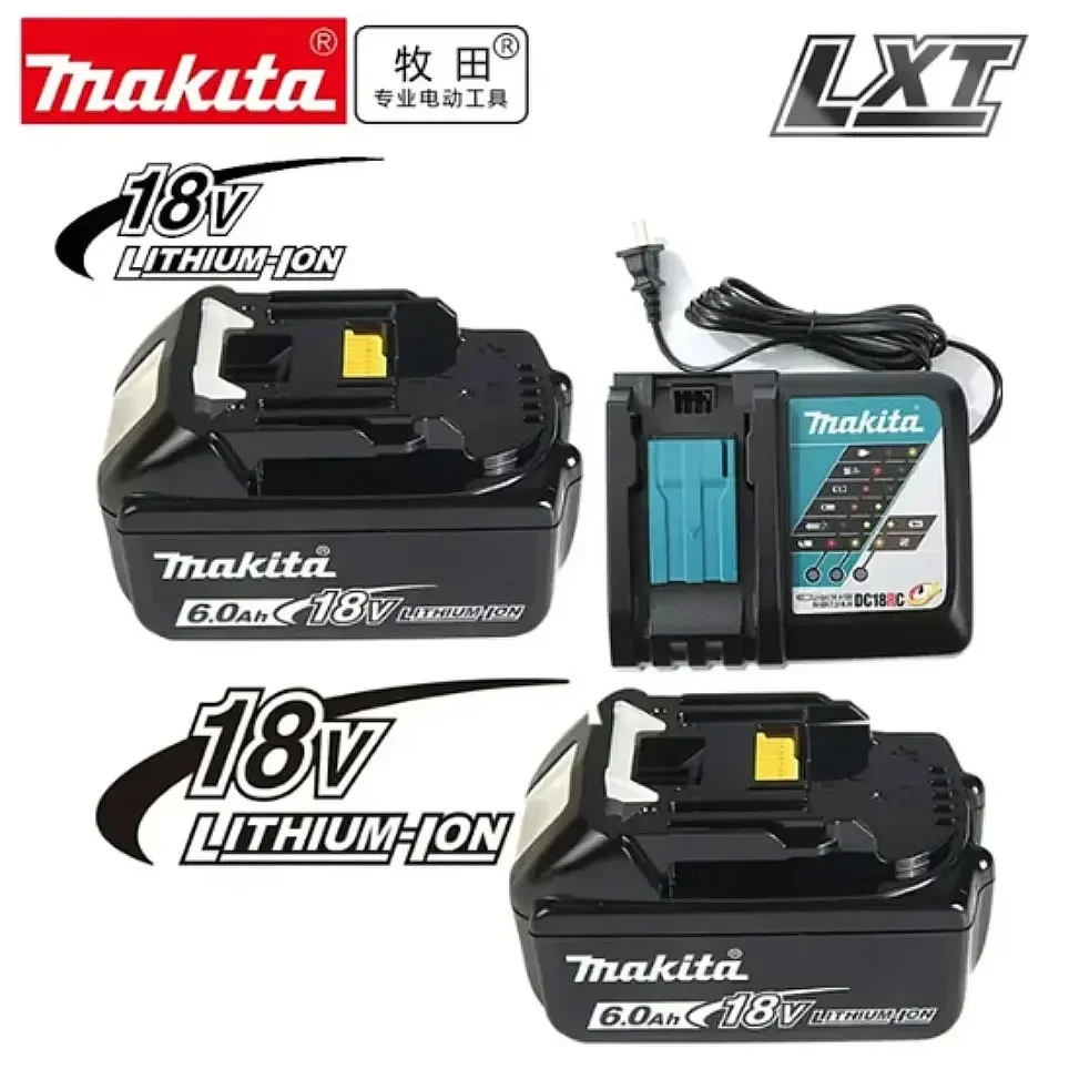 Batería recargable de 18V para Makita BL1815, repuesto de 6Ah para Makita BL1830, BL1860, 6000mAh, herramienta eléctrica