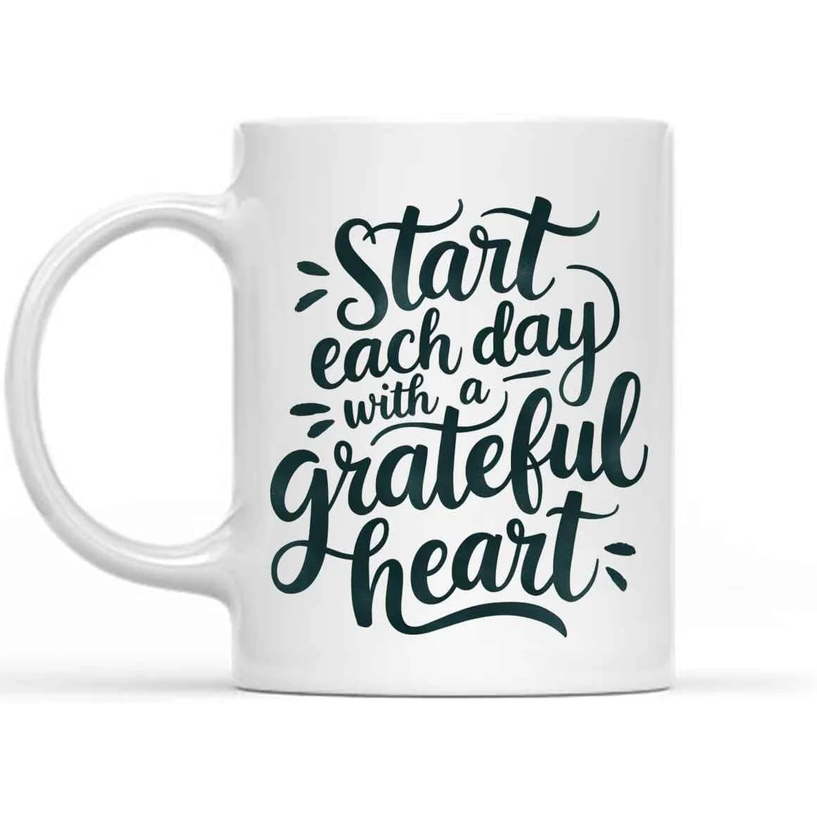 

Retreez Graduate Thank You Mug - Start Each Day with Gratitude Ceramic Coffee Cup, 11oz White with Handle, Inspirational Quote G