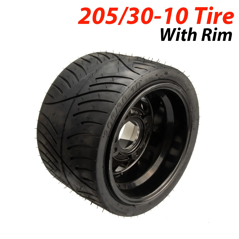 205/30-10 235/30-10 Tubeless ATV Tires with Alloy Wheels, All-Terrain Rim & Tire Combo for Kart, UTV, Buggy, Off-Road Use