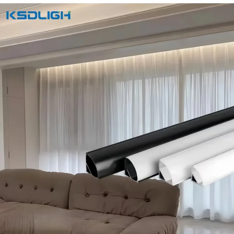 

Светодиодный алюминиевый профиль V-образной формы с углом 45 градусов для потолка, углов стен, декора помещений, линейного освещения, подсветки шкафов и барных стоек