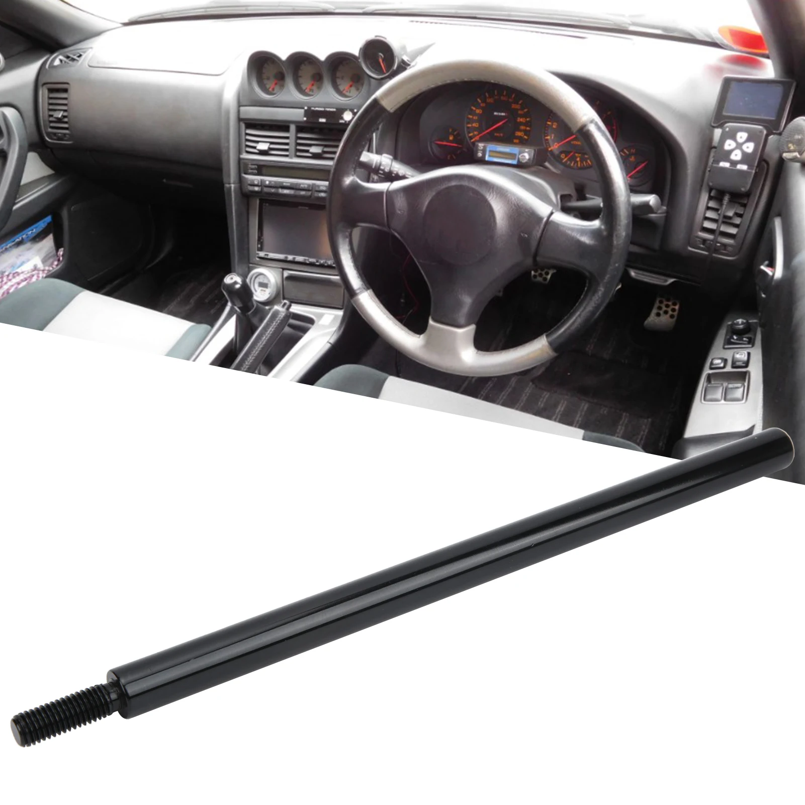 10in Shift Knob Extension Manual Gear Shifter Extender Lever M10x1.5 Fit for Impreza Aluminium Manual Shift Knob Extender