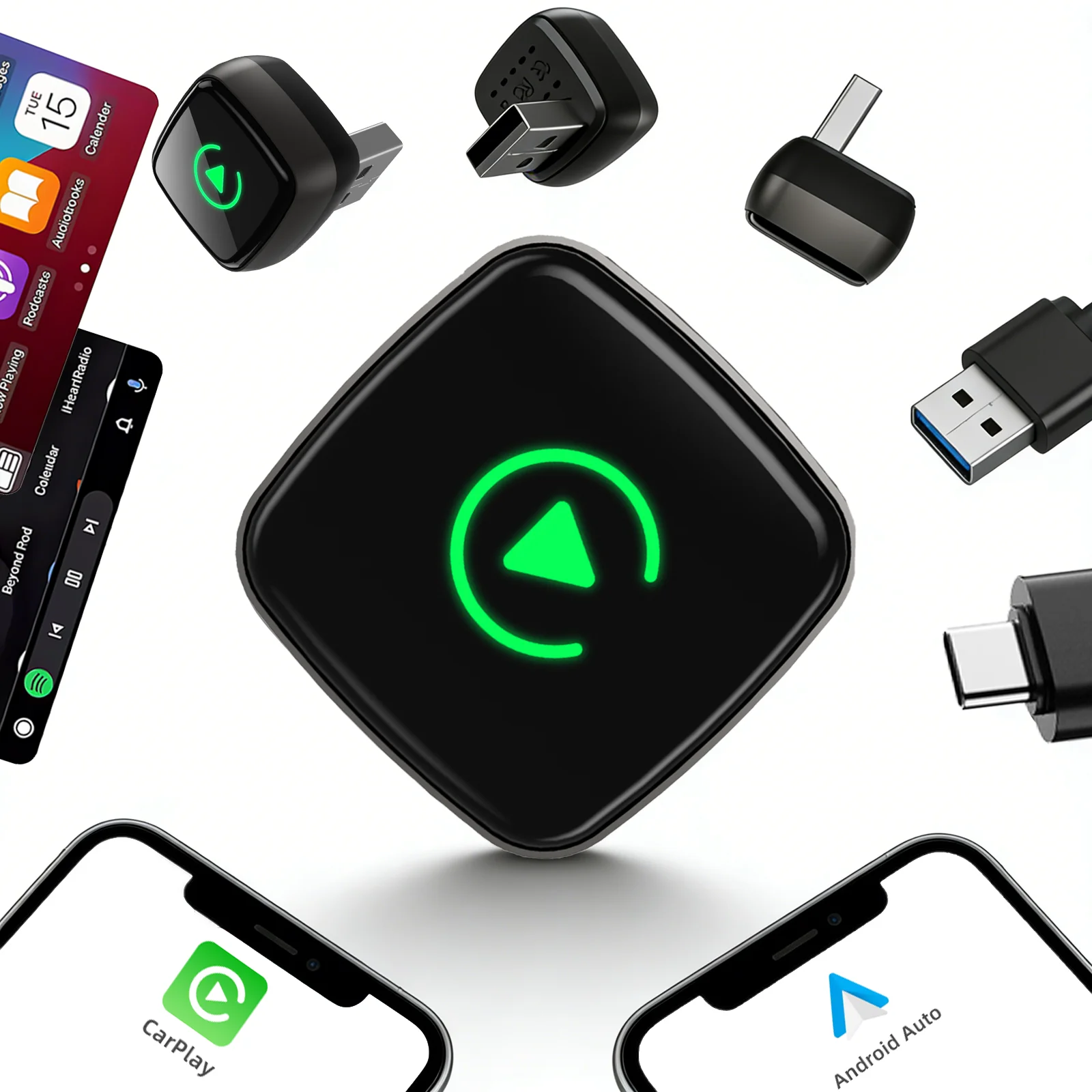 Travel Plug Type C - Wireless CarPlay Adapter for Apple CarPlay&Android