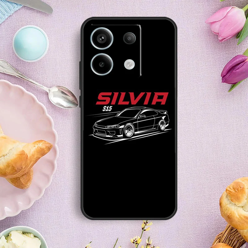 Silvia S15 JDM Tuner Cars Case For Redmi Note 13 Pro Plus Note 12 9 10 11 Pro 9S 10S 11S 12S Redmi 12 10 C 13C Cover