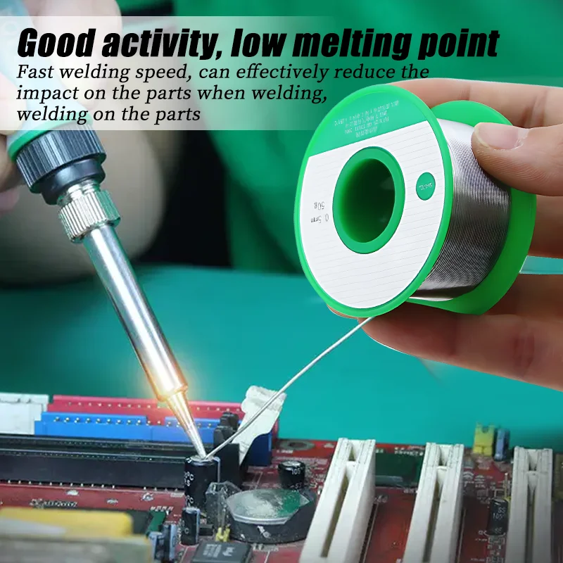 الصنوبري الأساسية لحام سلك لحام ضياء 0.5 مللي متر/1.0 مللي متر عالية النقاء منصهر القصدير سلك الدائرة إصلاح سلك لحام الجريان بكرة أنبوب #6