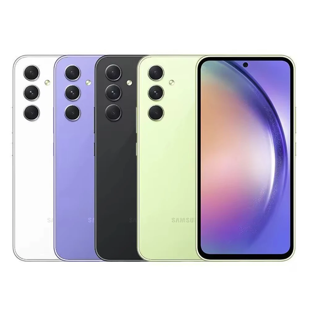 هاتف Samsung Galaxy A54 5G A546U1 أصلي 6.4 بوصة AMOLED 2SIM 6GB RAM 128GB ثماني النواة بصمة NFC هاتف محمول مجدد غير مقفول