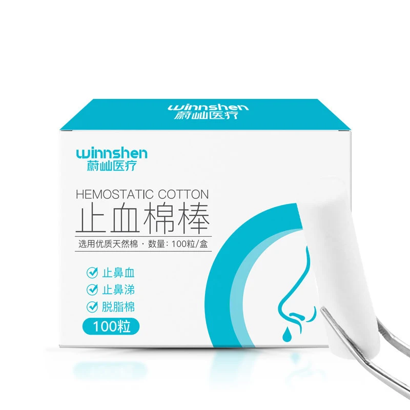 Dental Hemostasis Cotton Swab Nose Bleed Stopper For Kids Stops Bleeding Fast