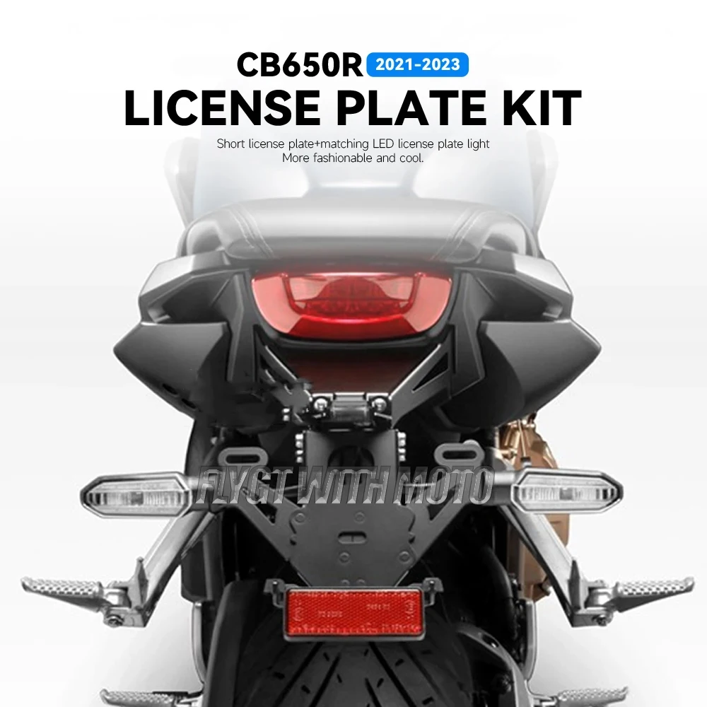 FOR Nuevo para Honda CB650R CB 650 R CB 650R 2021 2022 2023 Kit de soporte de placa de matrícula trasera corta para motocicleta