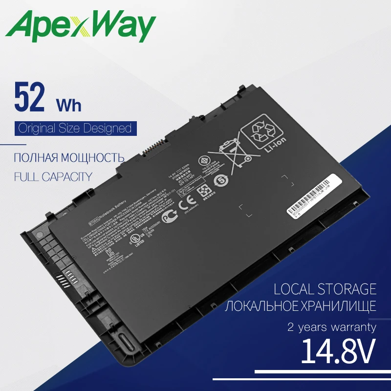 Apexway 52Wh BT04XL Battery for HP EliteBook Folio 9470 9470M 9480M HSTNN-IB3Z HSTNN-DB3Z HSTNN-I10C BA06 687517-1C1 687945-001