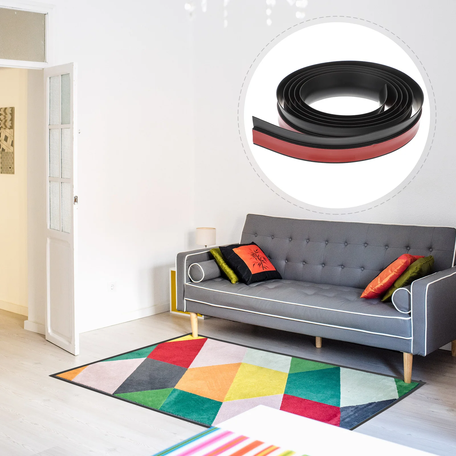 

Flexible Floor Transition Strip DIY Edging Trim for Doorways Tiles Carpets Easy Install Floor Transition Strip