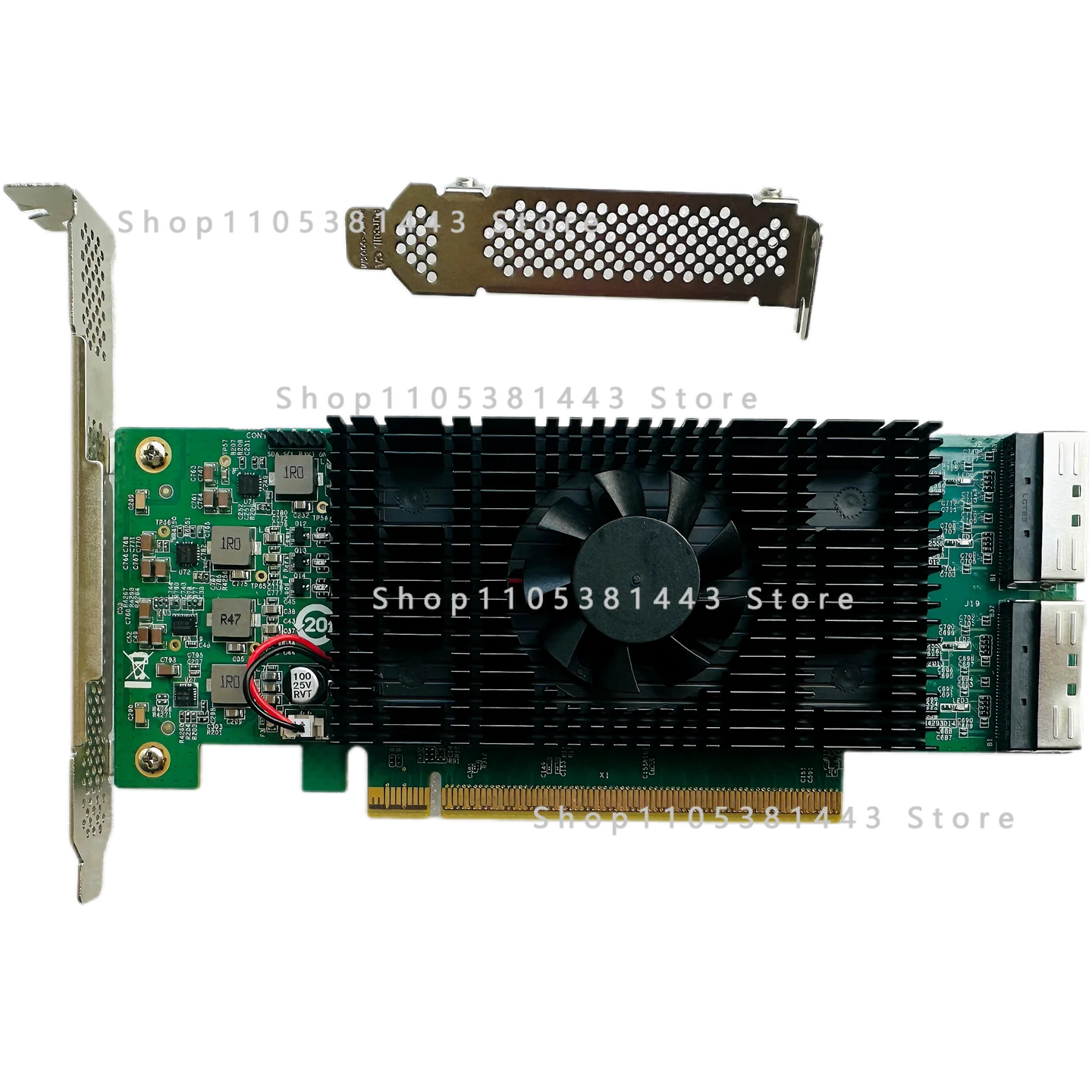 Transfer 2 ports internal and external MCIO 8I Retimer U.2 NVMe transfer PCIe 5.0 X16 expansion card