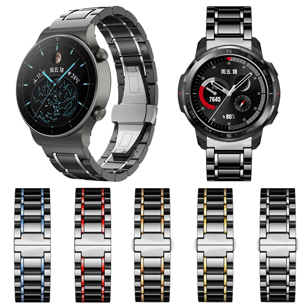 

Luxury Ceramic Strap For HUAWEI Watch GT 2 Pro Band Bracelet For HONOR MagicWatch 2 / GS Pro / ES Smartwatch Watchband Straps