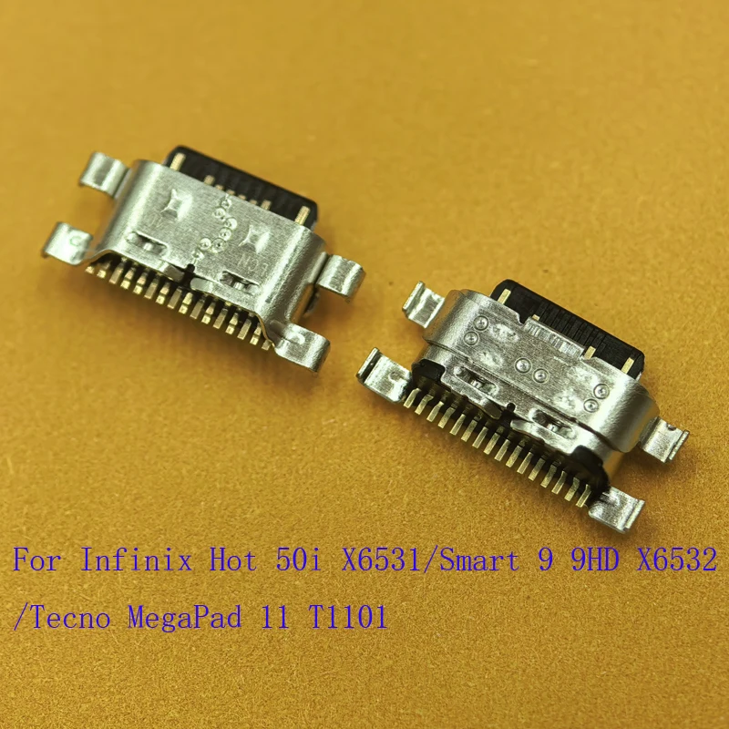 2-50Pcs Usb Charger Charging Type C Port Connector Plug For Infinix Tecno MegaPad 11 T1101 Smart 9 HD 9HD X6532 Hot 50i X6531
