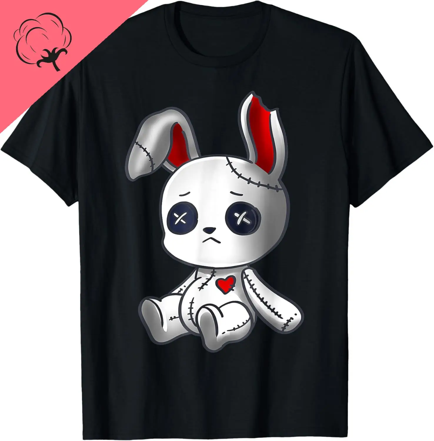Kawaii الأرنب تي شيرت القطن المرأة تي شيرت تنفس ومريحة بلايز الصيف عادية Y2k Harajuku قمصان