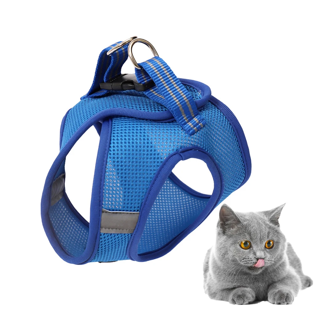 

Soft Vest Style Pet Breathable Lightweight Comfortable Durable Easy Harness Small Size Blue Pet Chest Strap Vest