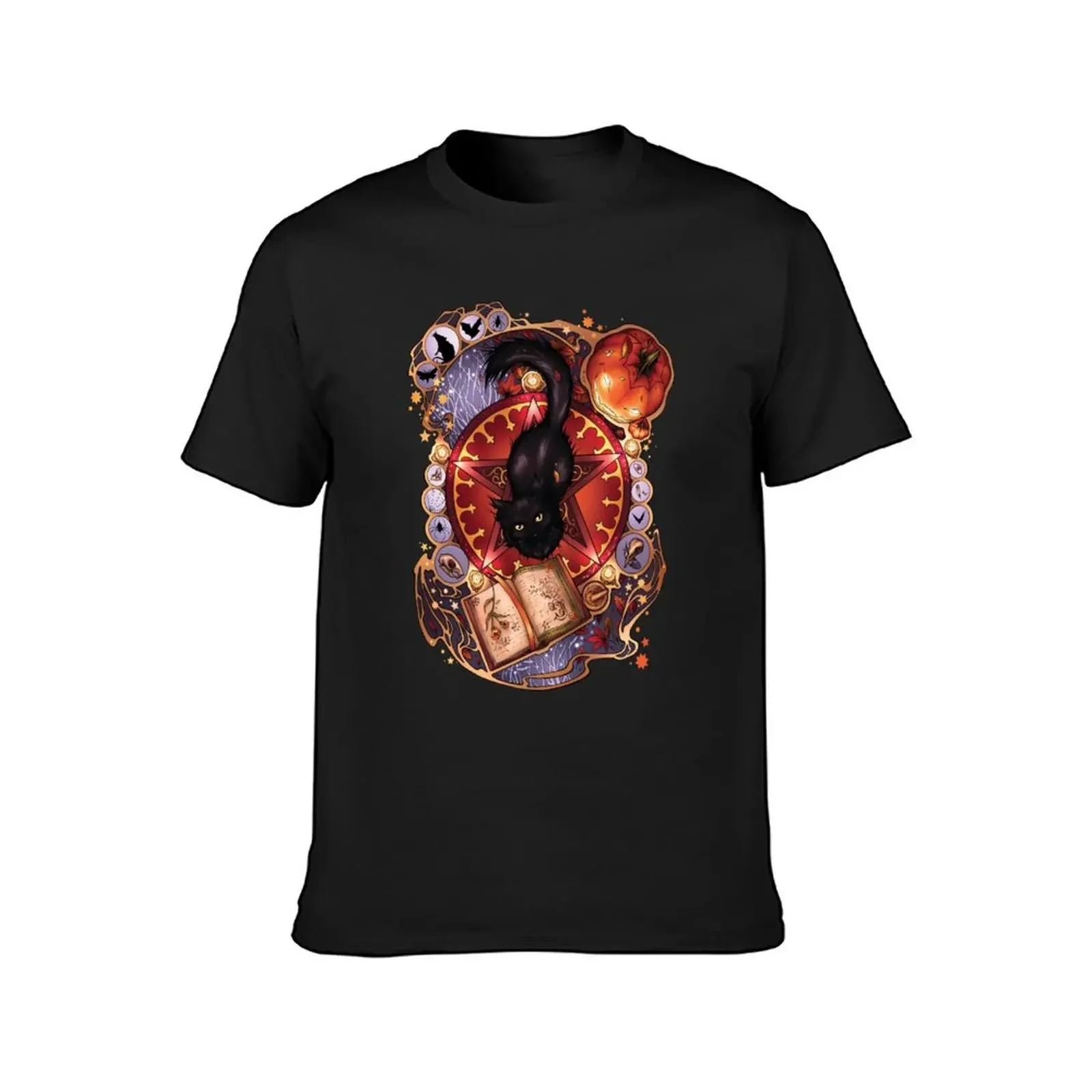 Black Cat Magic T-Shirt tops plus sizes custom t shirt mens tall t shirts