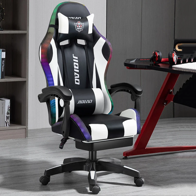 

High Quality Office Gamer Racing Gaming Chair with Optional Footrest and Massage RGB Light Strip and Bluetooth Function