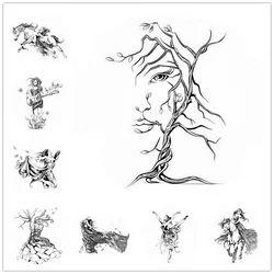 Album Woman Girl Dance Music Flower Animal Clear Stamps Card Craft No Metal Cutting Dies Halloween 2021 christmas scrapbooking