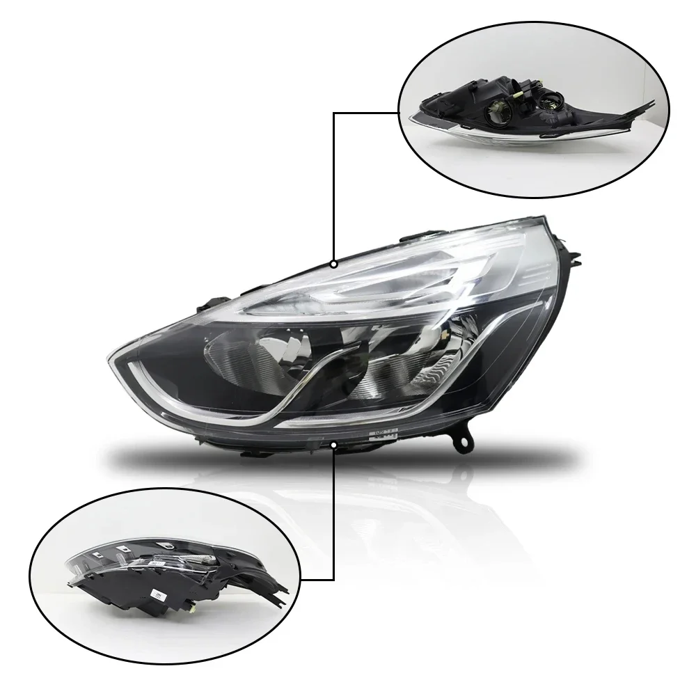 For Renault Clio 4 HB MK4 IV 2013-2019 Front Headlight Left or Right 260106624R 260603442R With Chrome Trimmed