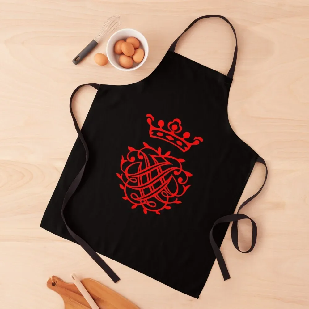 Bach - Monogram - Red Apron New year's Cooking Clothes Home Utensils Apron